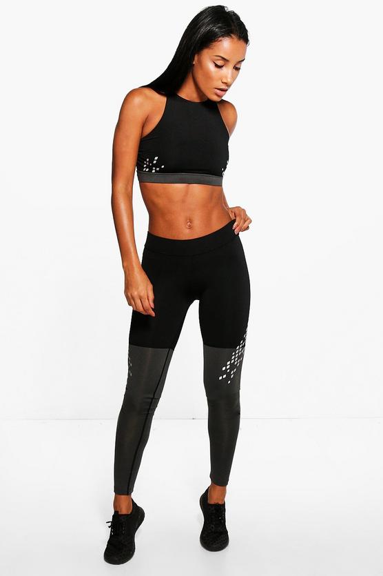 Faith Fit Contrast Panel Running Leggings